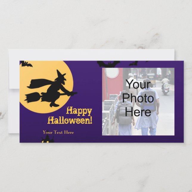 Tarjeta fotográfica de Halloween (Anverso)