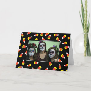 Tarjeta fotográfica de halloween Candy Corn