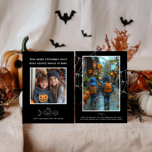 Tarjeta fotográfica de Halloween en temporada de f