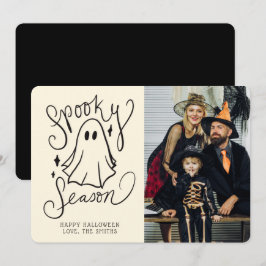 Tarjeta fotográfica de Halloween en temporada de f