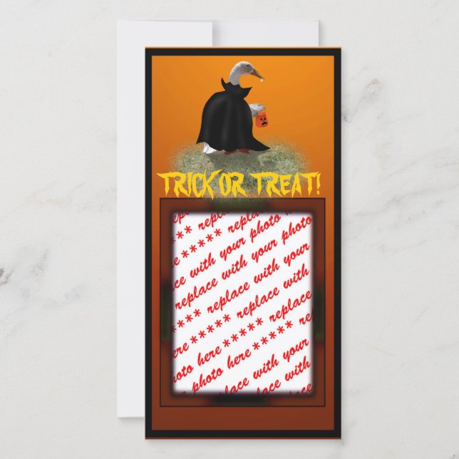 Tarjeta fotográfica de Halloween o etiqueta de reg (Anverso)