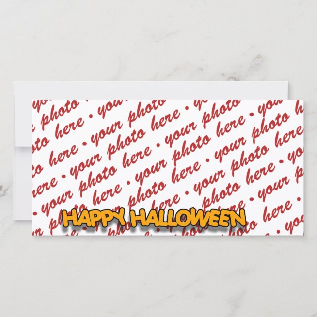 Tarjeta fotográfica de Halloween o etiqueta de reg (Anverso)