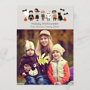 Tarjeta fotográfica de Halloween para niños curado