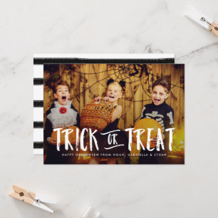 Tarjeta fotográfica de Halloween Trick or Treth