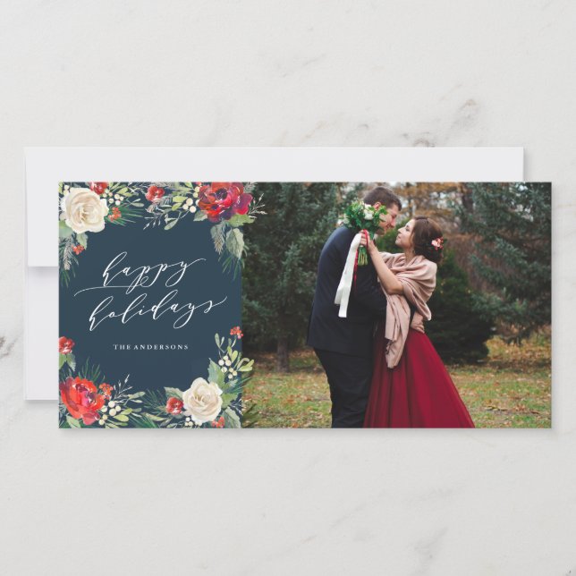 Tarjeta fotográfica de Holiday Garden (Anverso)