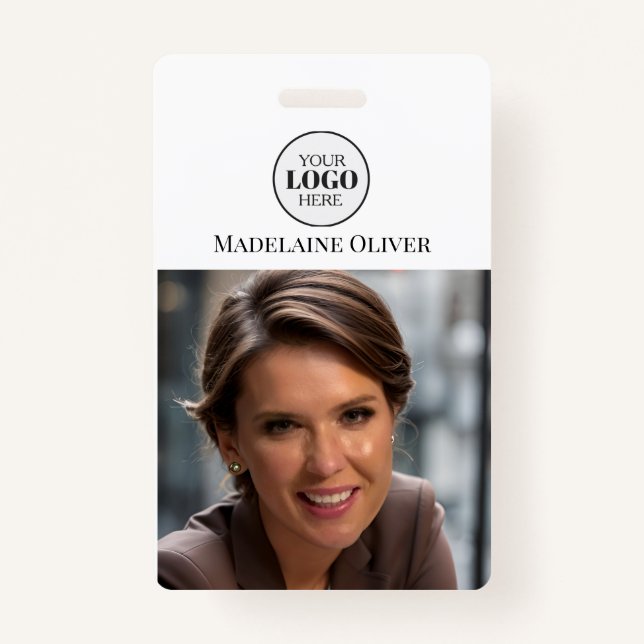 Tarjeta fotográfica de identificación de empleado (Anverso)