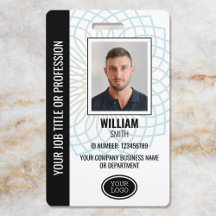 Tarjeta fotográfica de identificación de empleado