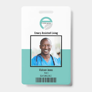 Tarjeta fotográfica de identificación de enferme