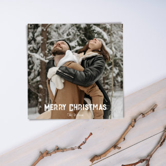 Tarjeta fotográfica de invierno rústica para Seren