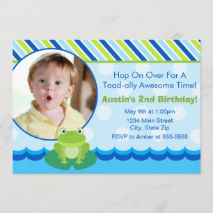 Tarjeta fotográfica de invitación a cumpleaños de 