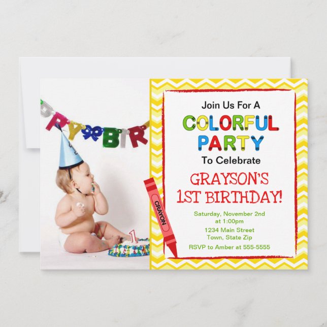 Tarjeta fotográfica de invitación a fiesta de cump (Anverso)