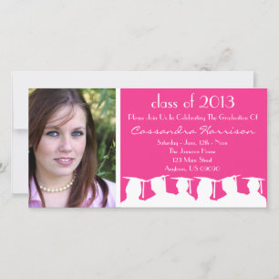 Tarjeta fotográfica de invitación a graduación (si