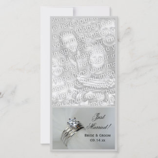 Tarjeta fotográfica de Invitación casada con anill