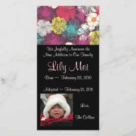 Tarjeta fotográfica de Invitación de adopción