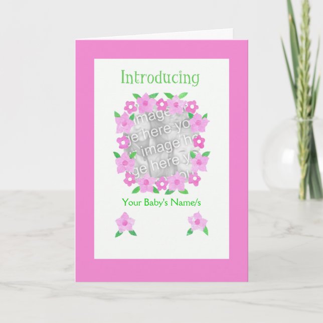 Tarjeta fotográfica de Invitación de Chica de reci (Anverso)