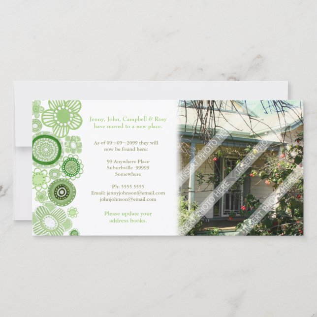 Tarjeta fotográfica de Invitación de dirección cam (Anverso)