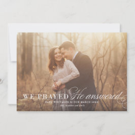 Tarjeta fotográfica de Invitación de embarazo de o