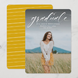 Tarjeta fotográfica de invitación de graduación