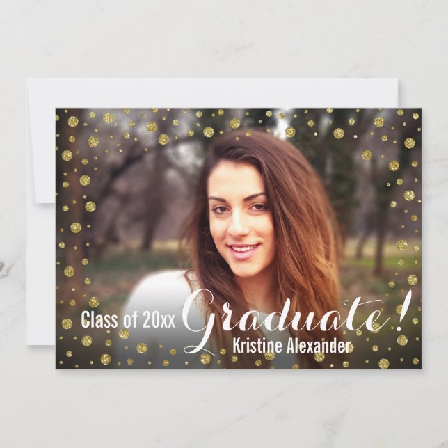 Tarjeta fotográfica de Invitación de graduación de (Anverso)