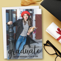 Tarjeta fotográfica de Invitación de graduación de
