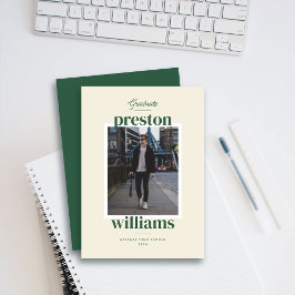 Tarjeta fotográfica de Invitación de graduación de