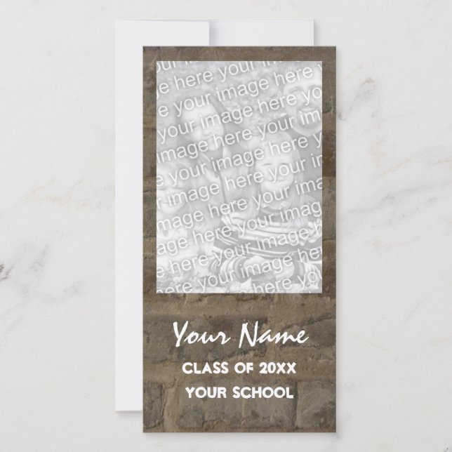 Tarjeta fotográfica de Invitación de graduación de (Anverso)