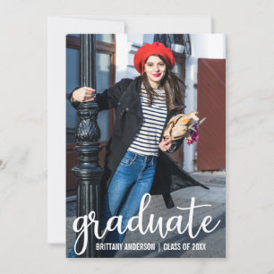 Tarjeta fotográfica de Invitación de graduación de