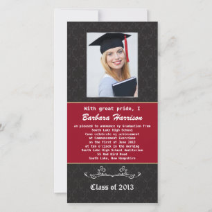 Tarjeta fotográfica de Invitación de graduación ne