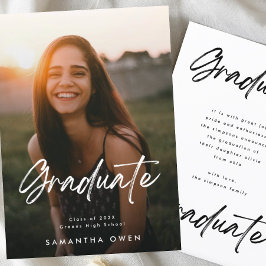 Tarjeta fotográfica de Invitación de graduación pe