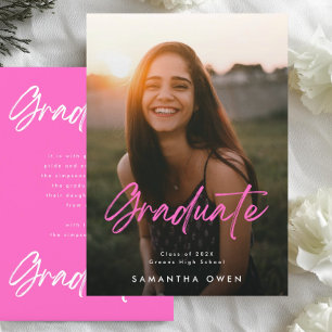 Tarjeta fotográfica de Invitación de graduación pe
