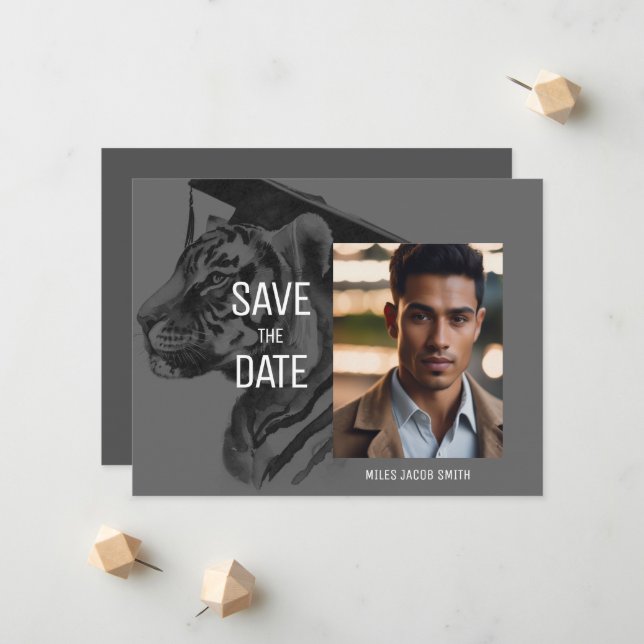 Tarjeta fotográfica de Invitación de graduación ún (Anverso/Reverso In Situ)