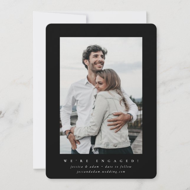 Tarjeta fotográfica de Invitación mínima de compro (Anverso)