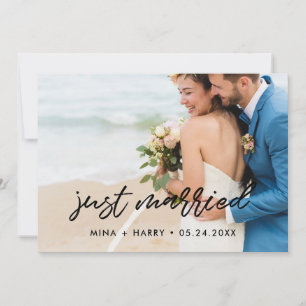 Tarjeta fotográfica de invitación moderna casada