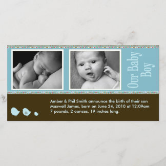 Tarjeta fotográfica de Invitación para bebés