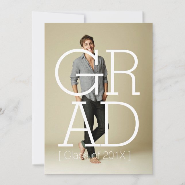 Tarjeta fotográfica de invitación para fiesta de G (Anverso)