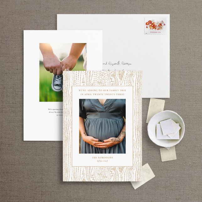 Tarjeta fotográfica de Invitación preñada de árbol (Subido por el creador)