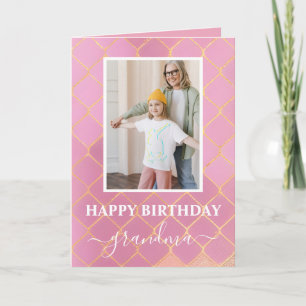 Tarjeta fotográfica de la abuela de cumpleaños fel