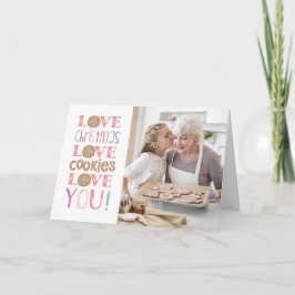 Tarjeta fotográfica de la abuela de Feliz Navidad