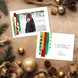 Tarjeta fotográfica de la alegría de los navidades