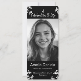 Tarjeta fotográfica de la celebración de la flor b