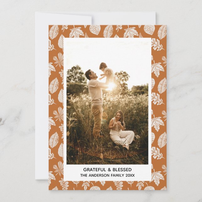 Tarjeta fotográfica de la familia de agradecimient (Anverso)