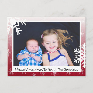 Tarjeta fotográfica de la familia de los navidades