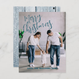 Tarjeta fotográfica de la familia de Navidades Min