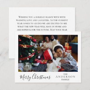 Tarjeta fotográfica de la familia de Navidades per