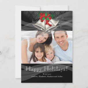 Tarjeta fotográfica de la familia de vacaciones de