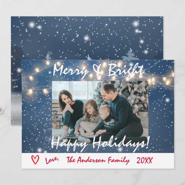 Tarjeta fotográfica de la familia Feliz de las Fie (Anverso / Reverso)