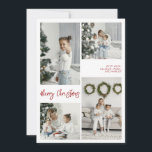 Tarjeta fotográfica de la familia Merry Christmas<br><div class="desc">Crea una impresión duradera esta temporada con una tarjeta de vacaciones única. Esta plantilla sencilla presenta un diseño limpio y moderno. ¡personalizar con tu información y hazla única suya!</div>