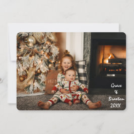 Tarjeta fotográfica de la familia Merry Christmas