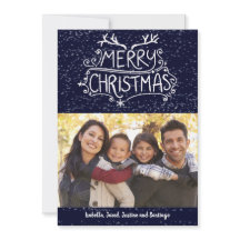 Tarjeta fotográfica de la familia Merry Christmas