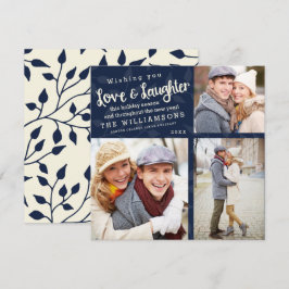 Tarjeta fotográfica de la festividad de amor y ris